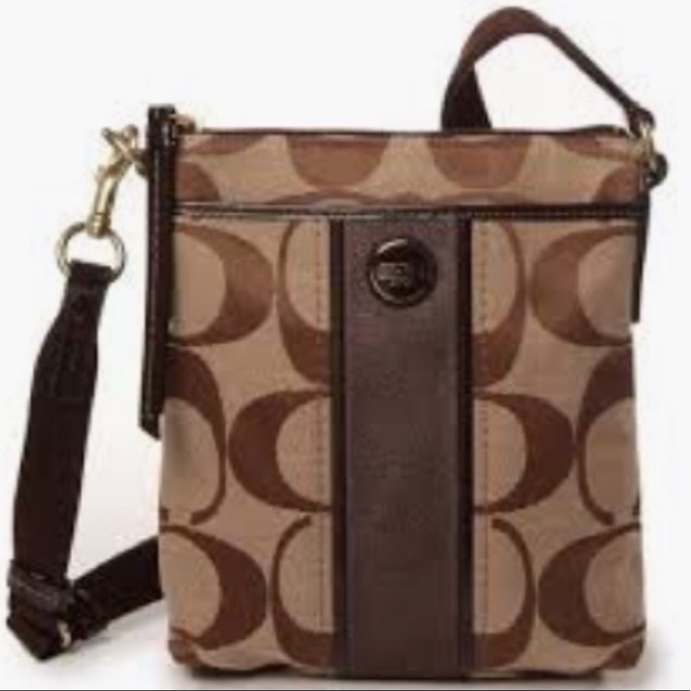 COACH Signature Stripe Swingpack Crossbody F48806